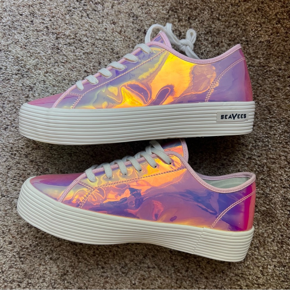 SeaVees Holographic Platform Sneakers *NWOT*